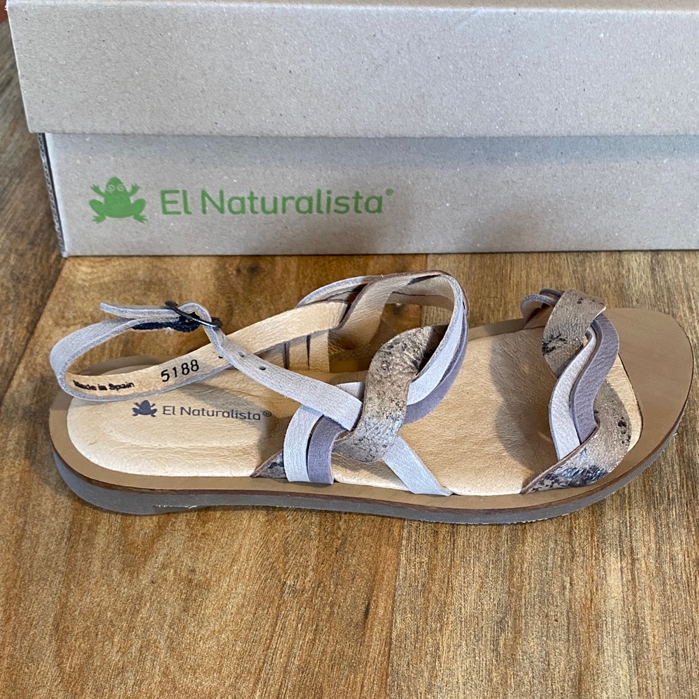 El Naturalista Tulip Fantasy Beige and Brown Sandals size 36